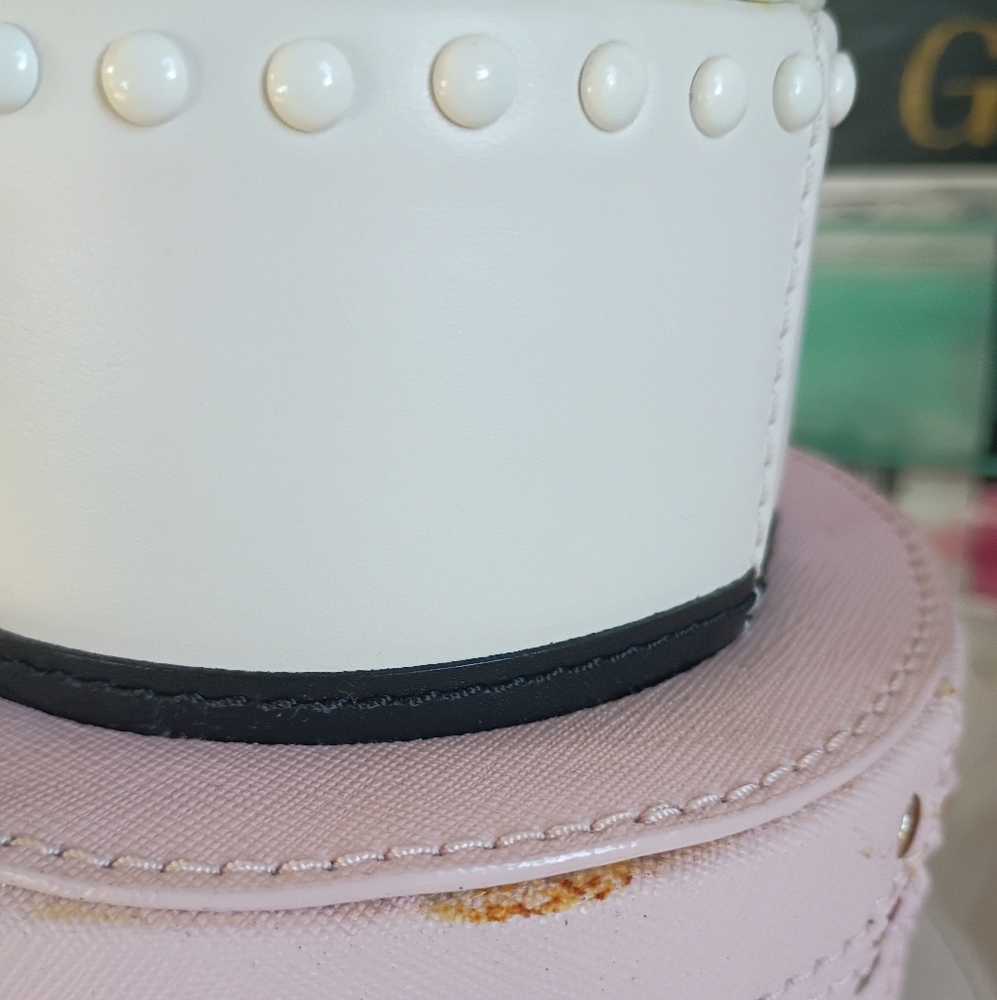NEW Rare Kate Spade Wedding Belles Swan Pink White 3D Tiered Bridal Cake Clutch - Picture 12 of 16